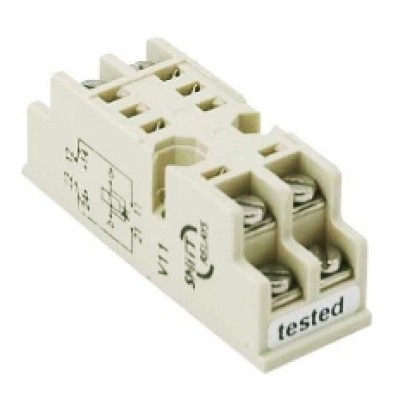 V11 socket - Screw terminal, wall mount, protection diode